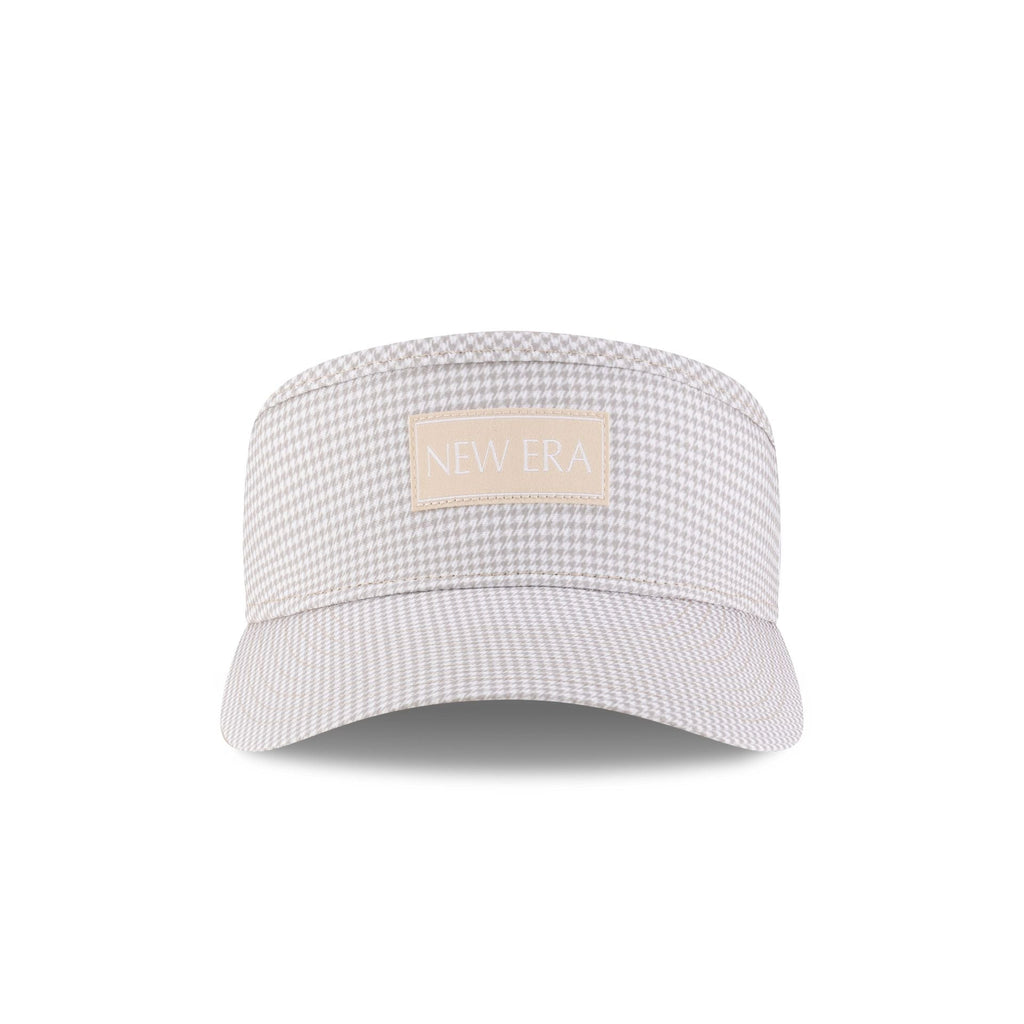 New Era Cap Houndstooth Beige Visor Adjustable Hat