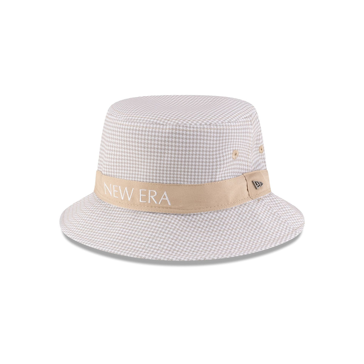 New Era Cap Houndstooth Beige Bucket Hat