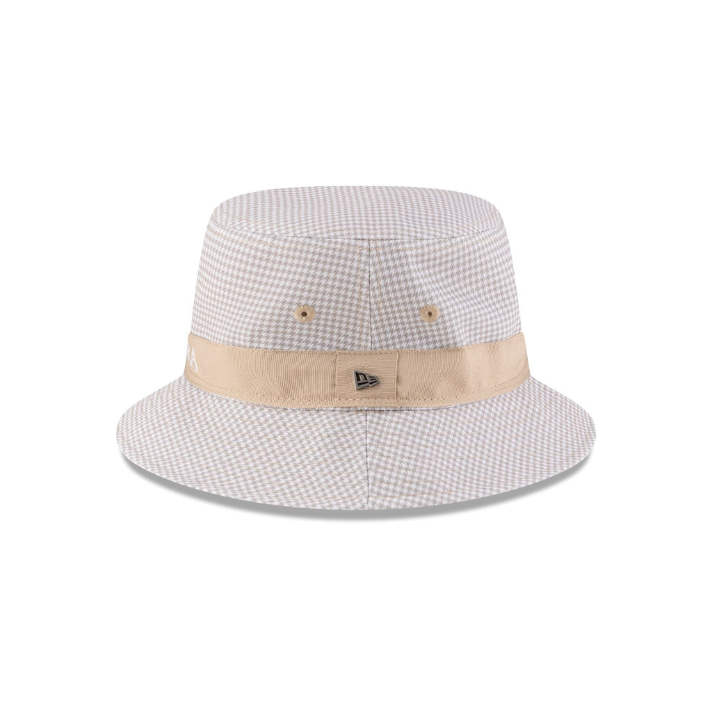 New Era Cap Houndstooth Beige Bucket Hat