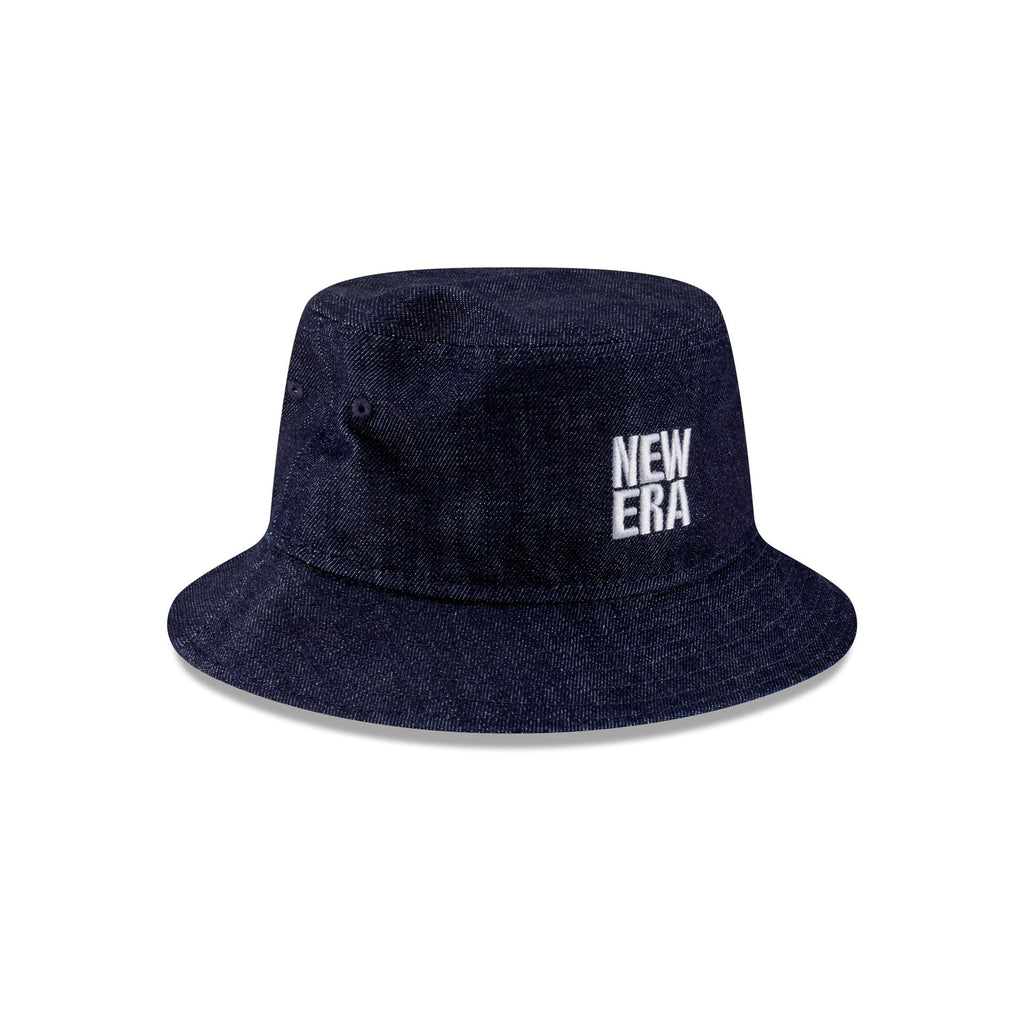 New Era Cap Square Logo Indigo Denim Bucket Hat