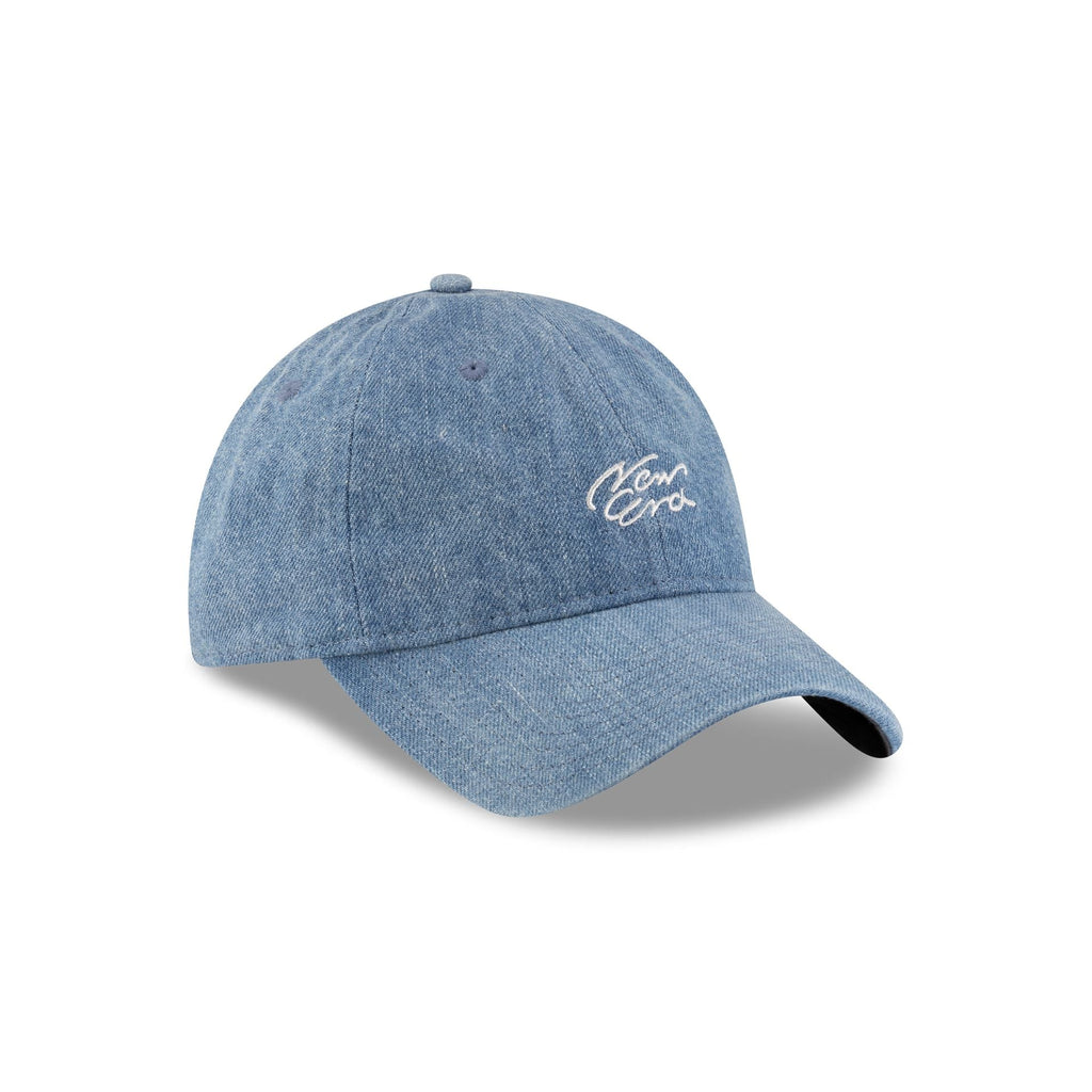 New Era Cap Handwritten Light Denim 9TWENTY Easy Snap Hat