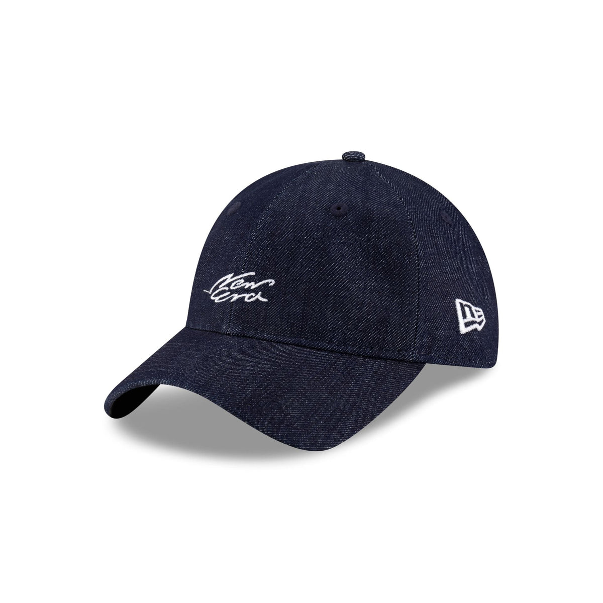 New Era Cap Handwritten Indigo Denim 9TWENTY Easy Snap Hat