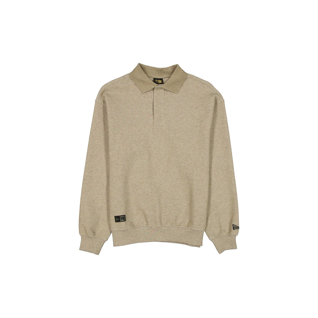 New Era Cap Black Label Man-to-Man Oatmeal Collared Crewneck