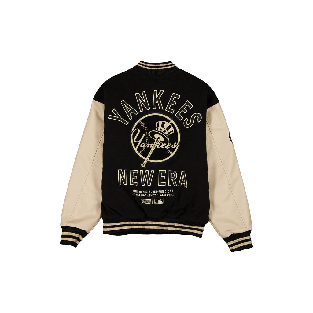 New York Yankees Patched Black Varsity Jacket