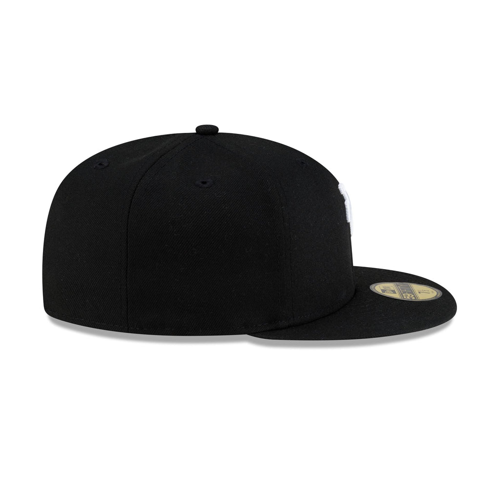 Los Angeles Dodgers Upside Down Logo Black 59FIFTY Fitted Hat