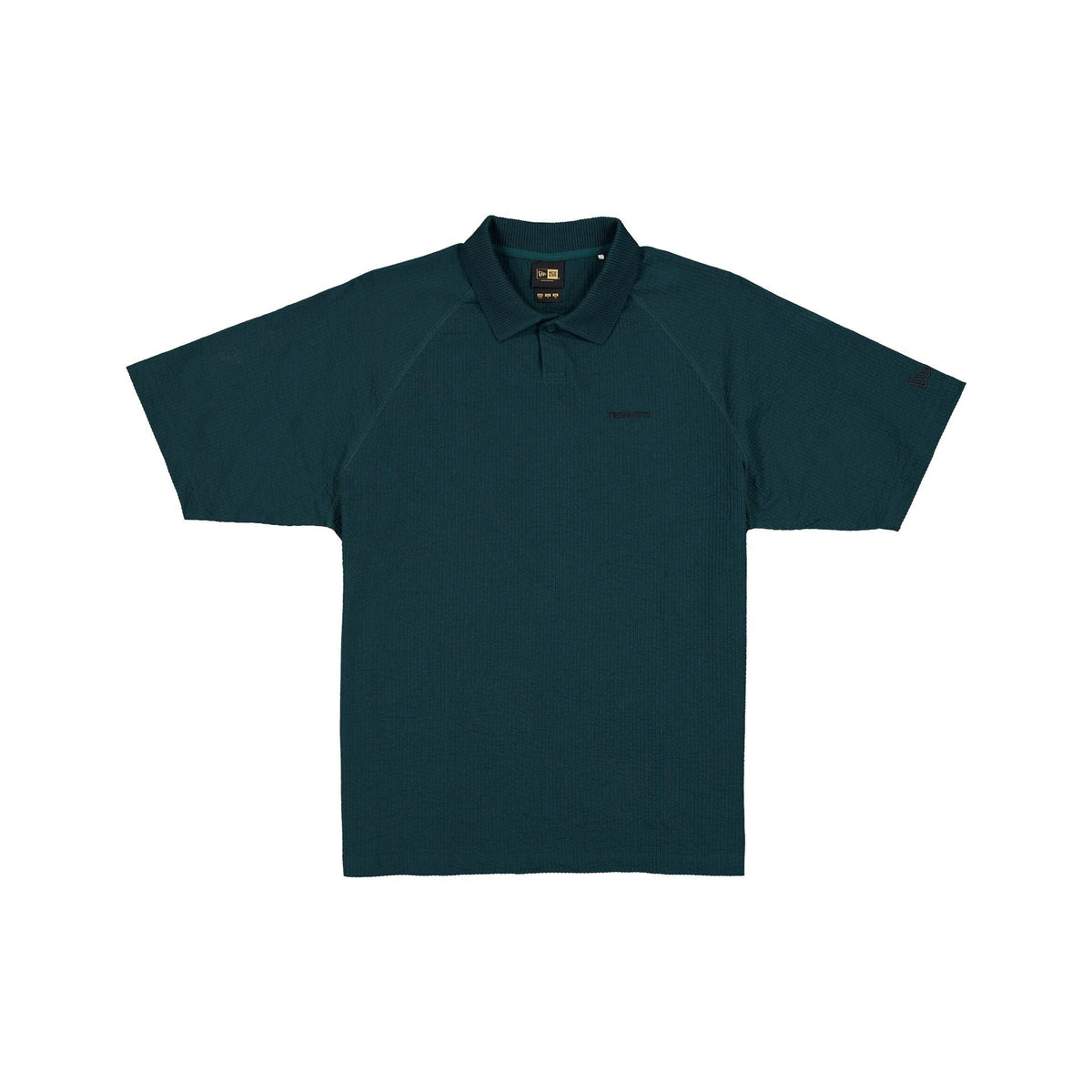 New Era Cap Black Label Crinkle Dark Green Polo Shirt