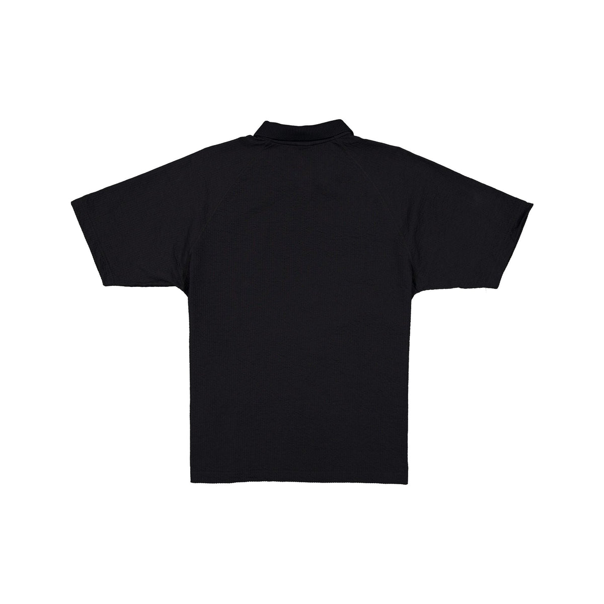 New Era Cap Black Label Crinkle Black Polo Shirt