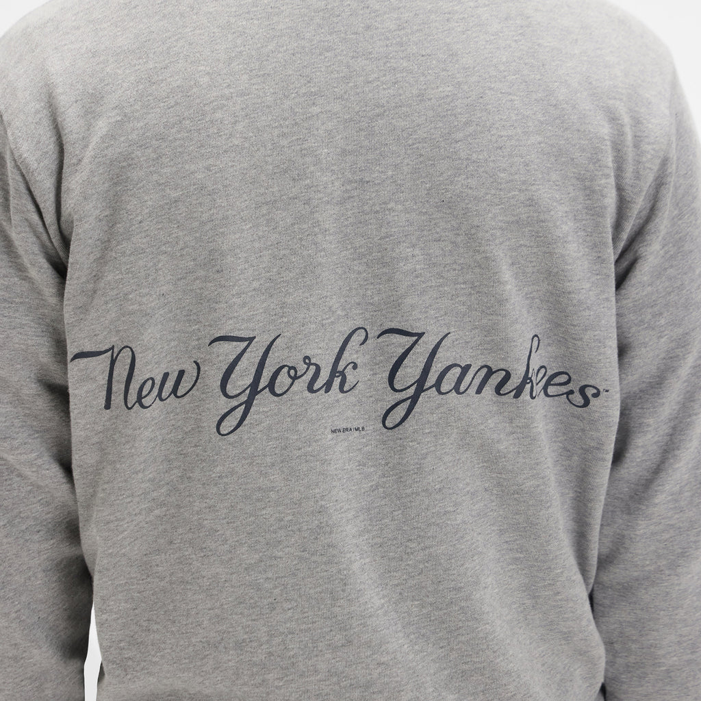 New York Yankees Relaxed Heather Gray Crewneck