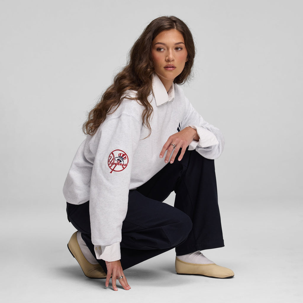 New York Yankees White Crewneck