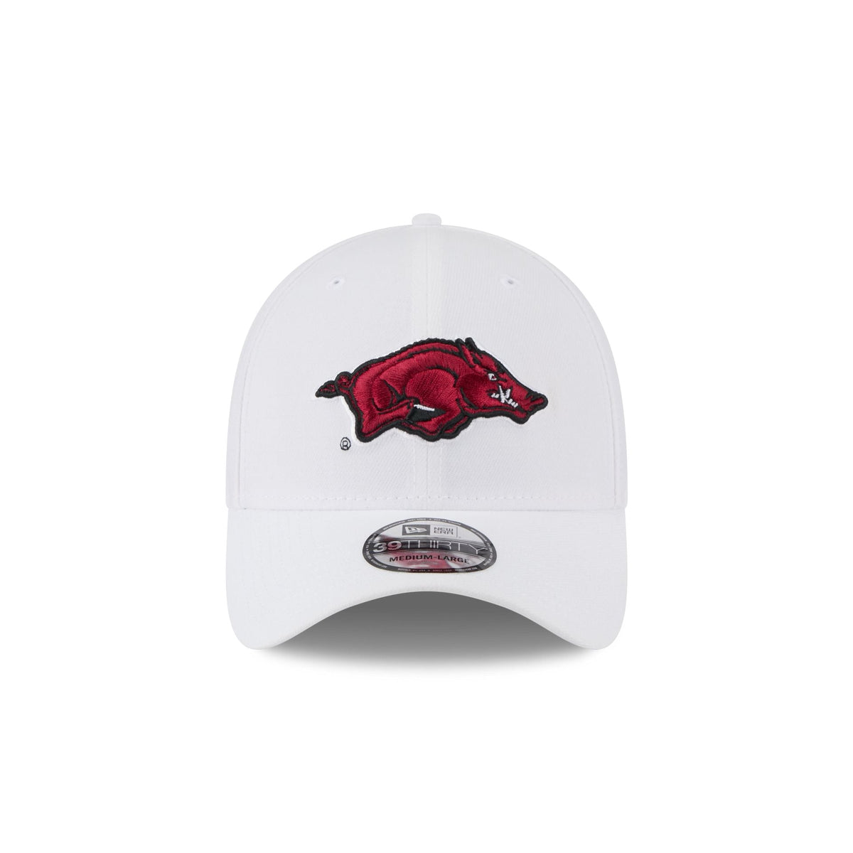 Arkansas Razorbacks Optic White 39THIRTY Stretch Fit Hat