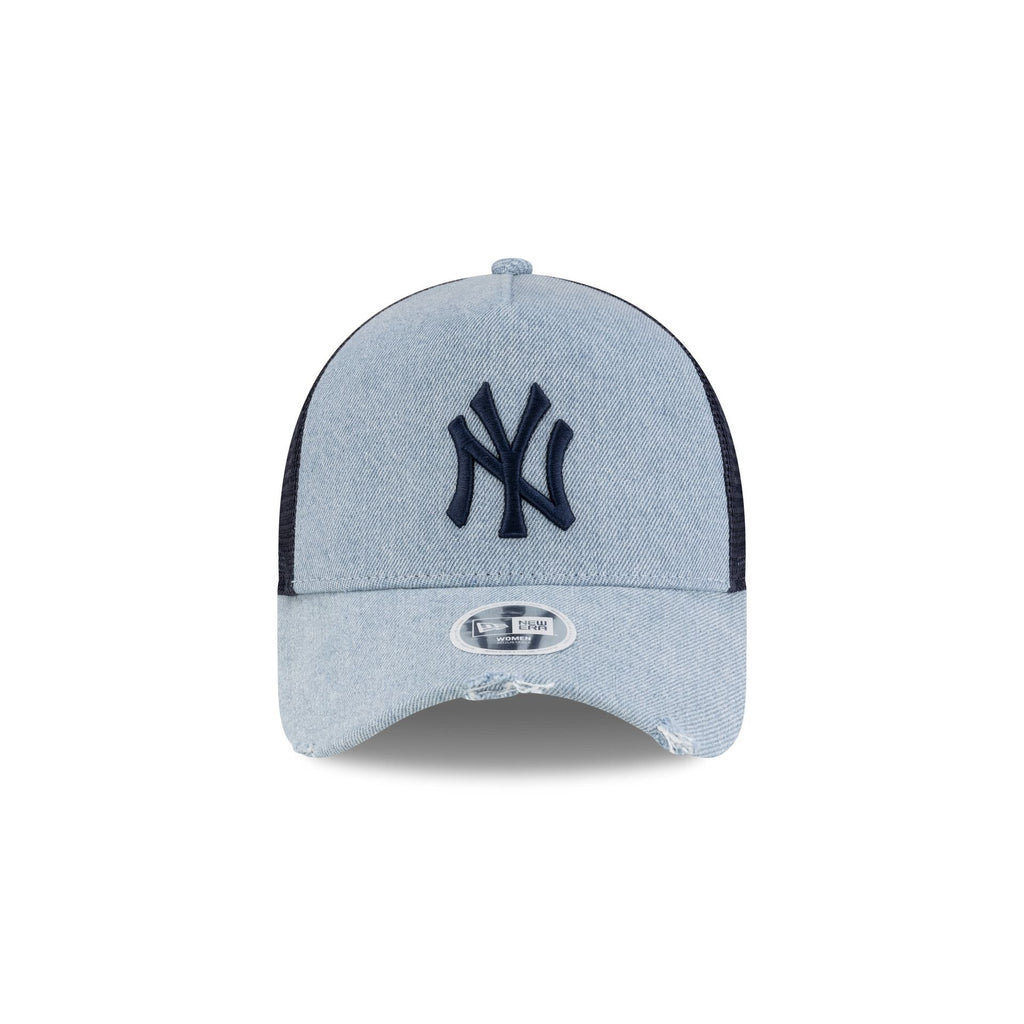 New York Yankees Denim Blue Women's 9FORTY A-Frame Trucker Hat