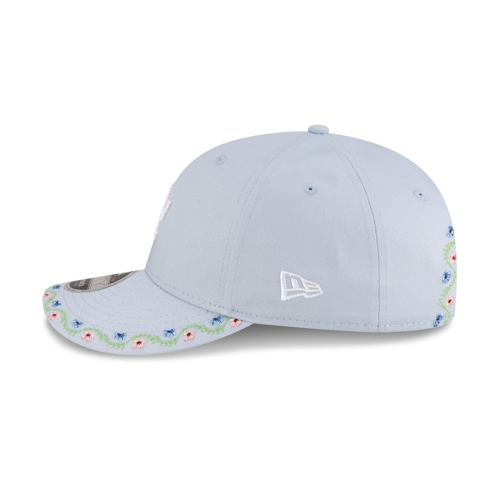 Los Angeles Dodgers Floral Pastel Blue Low Profile 9FIFTY Snapback Hat