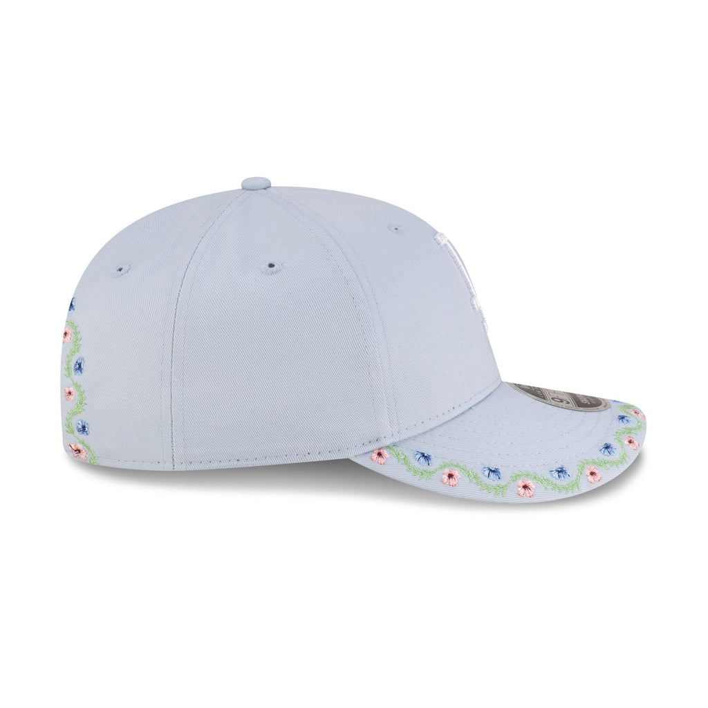 Los Angeles Dodgers Floral Pastel Blue Low Profile 9FIFTY Snapback Hat