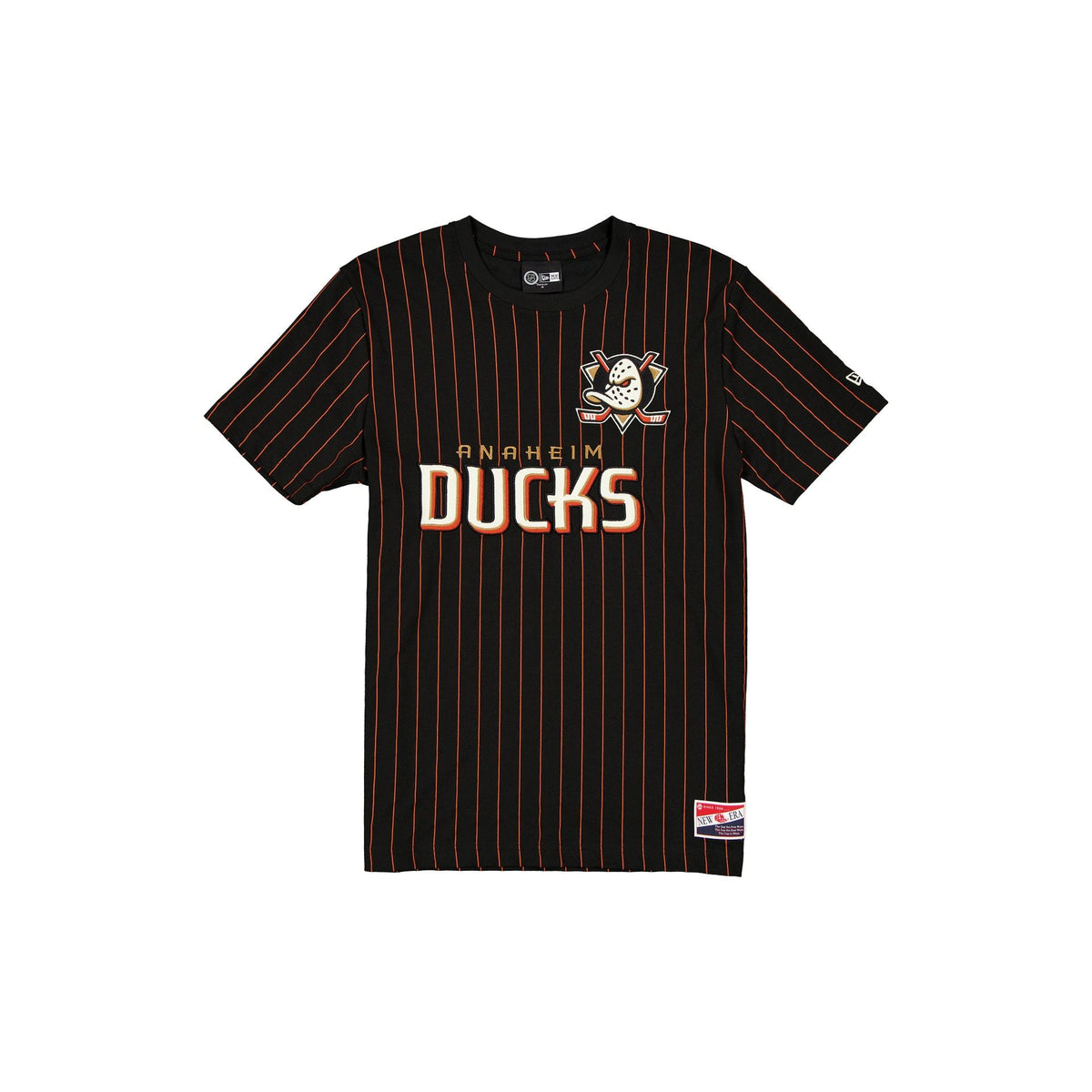 Anaheim Ducks Throwback Retro Pinstripe T-Shirt