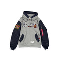Alpha Industries x Atlanta Braves Gray MA-1 Full Zip Fleece Jacket