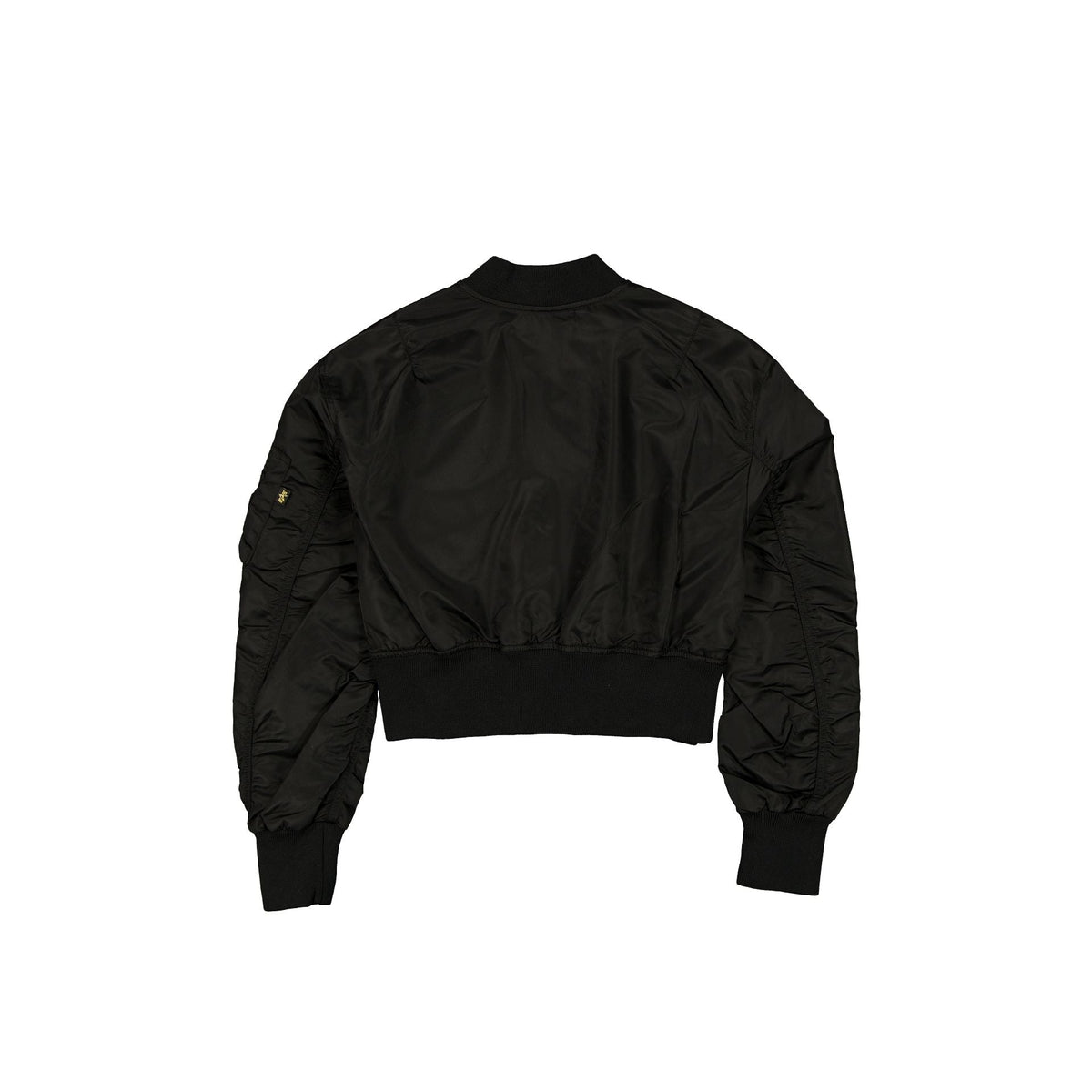 Alpha Industries x New York Yankees Black and Gold Women's Cropped L-2B Bomber Jacket