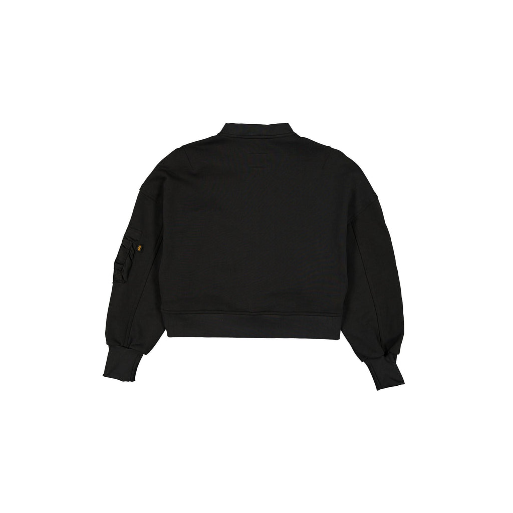 Alpha Industries x Philadelphia Eagles Black Women's Full Zip Cropped Fleece Jacket