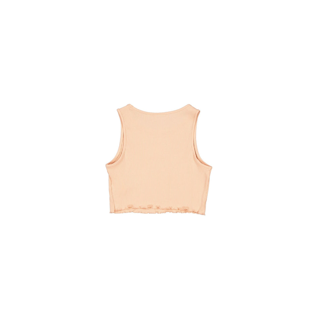 New York Yankees Tonal Cropped Rib Pastel Pink Women's Tank Top