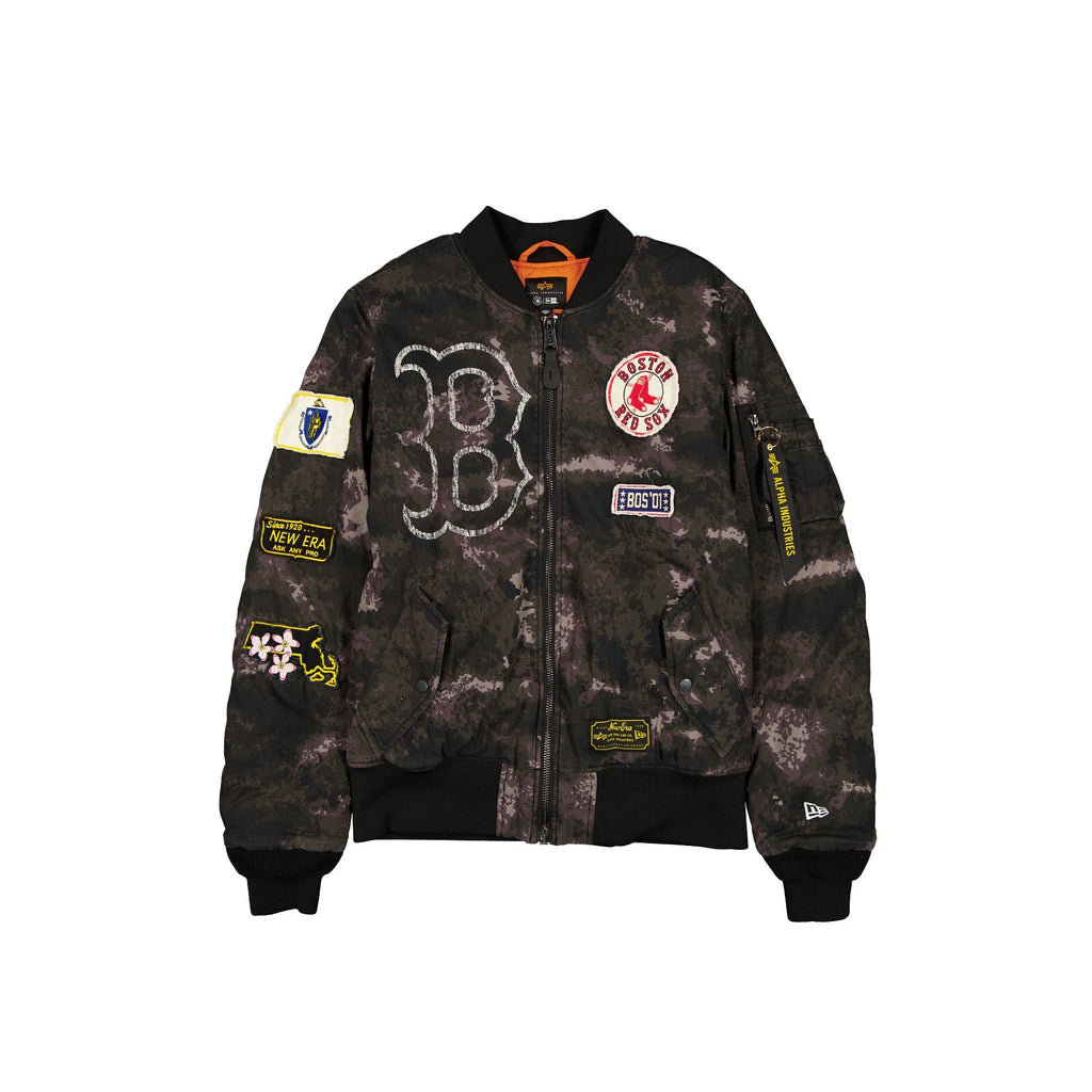 Alpha Industries x Boston Red Sox Black Camo MA-1 Bomber Jacket