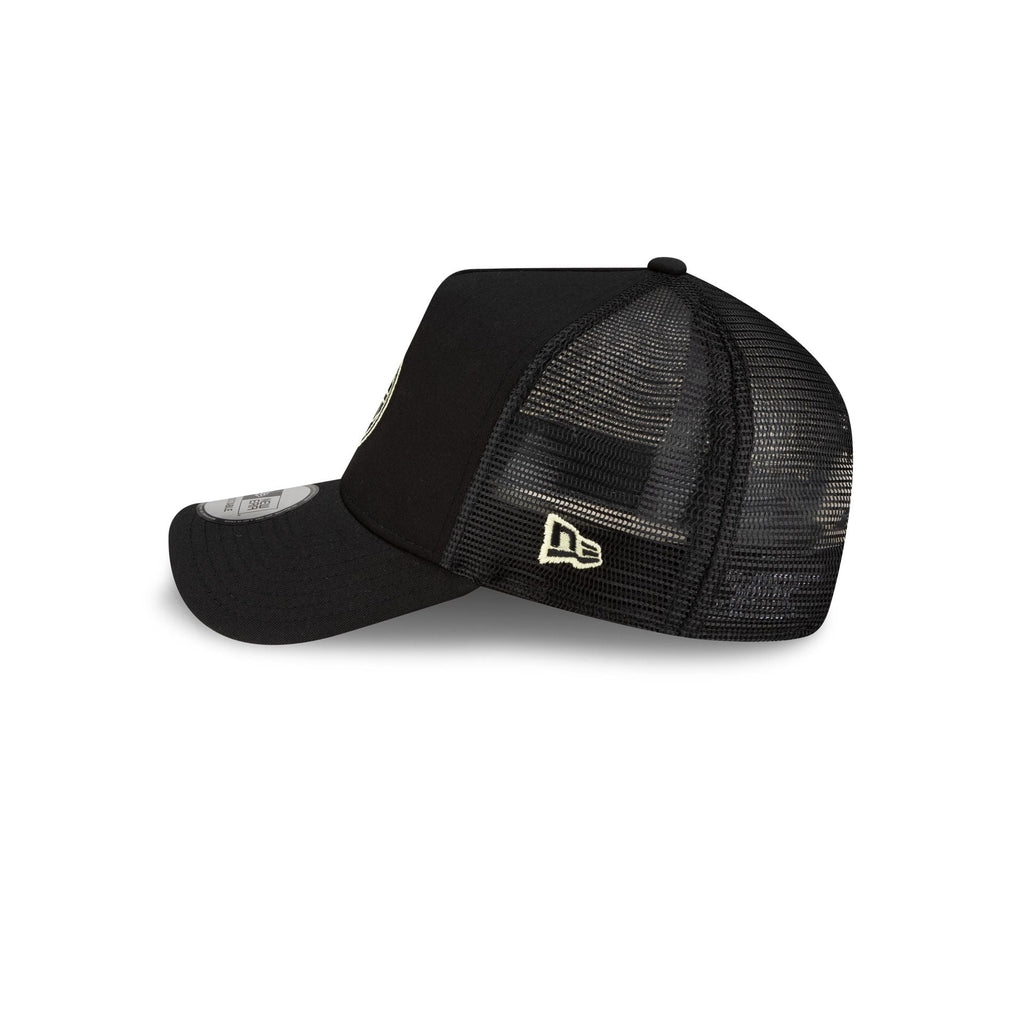 AC Milan Black 9FORTY A-Frame Trucker Hat