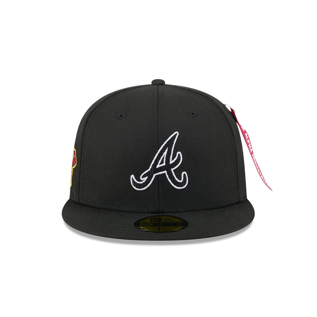 Alpha Industries x Atlanta Braves Black 59FIFTY Fitted Hat