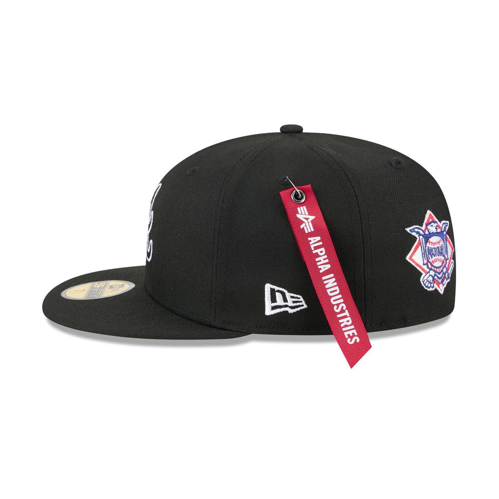 Alpha Industries x Atlanta Braves Black 59FIFTY Fitted Hat