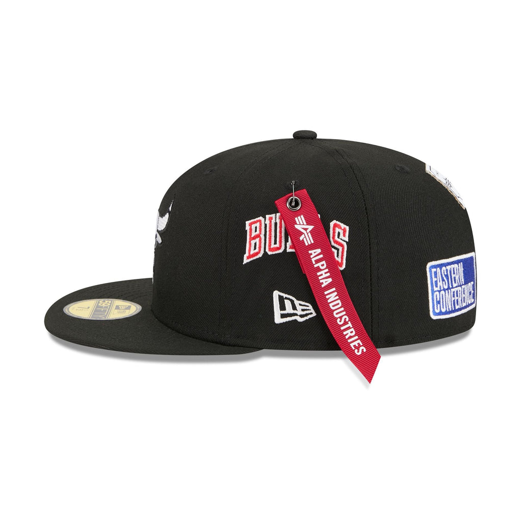 Alpha Industries x Chicago Bulls Black 59FIFTY Fitted Hat