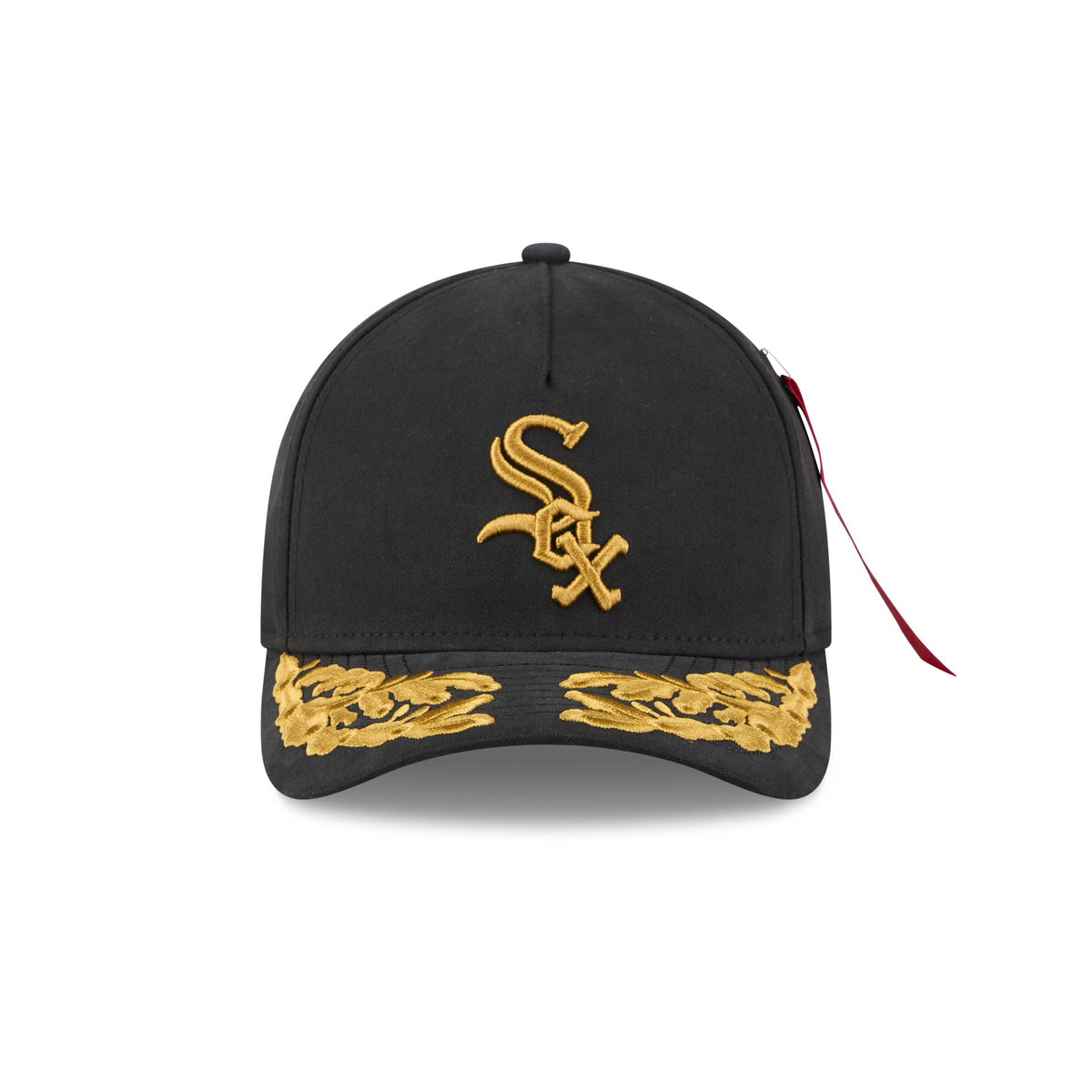 Alpha Industries x Chicago White Sox Black 9FORTY M-Crown A-Frame Snapback Hat