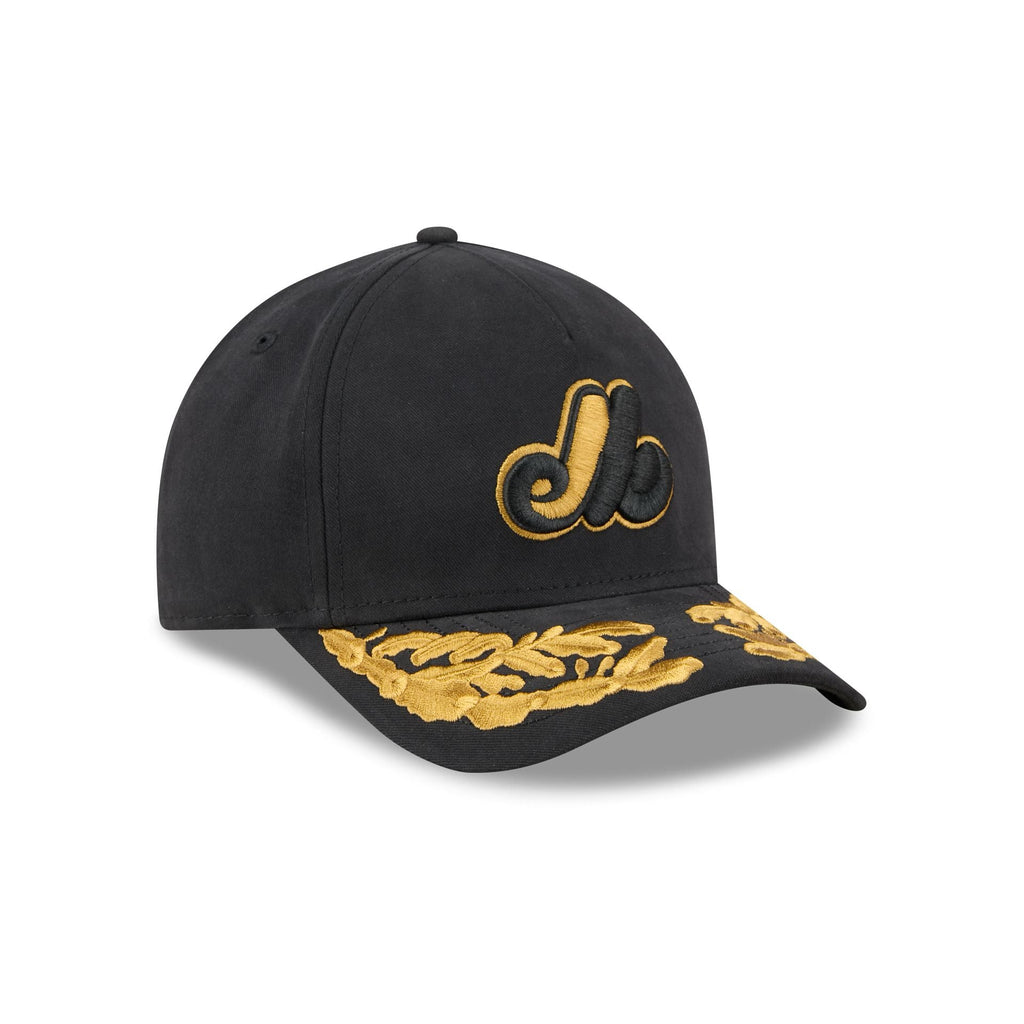 Alpha Industries x Montreal Expos Black 9FORTY M-Crown A-Frame Snapback Hat