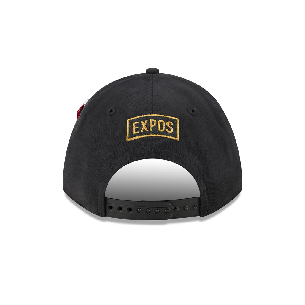 Alpha Industries x Montreal Expos Black 9FORTY M-Crown A-Frame Snapback Hat