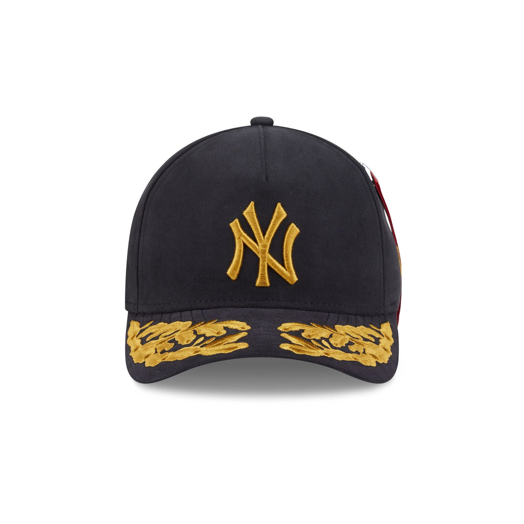 Alpha Industries x New York Yankees Black 9FORTY M-Crown A-Frame Snapback Hat