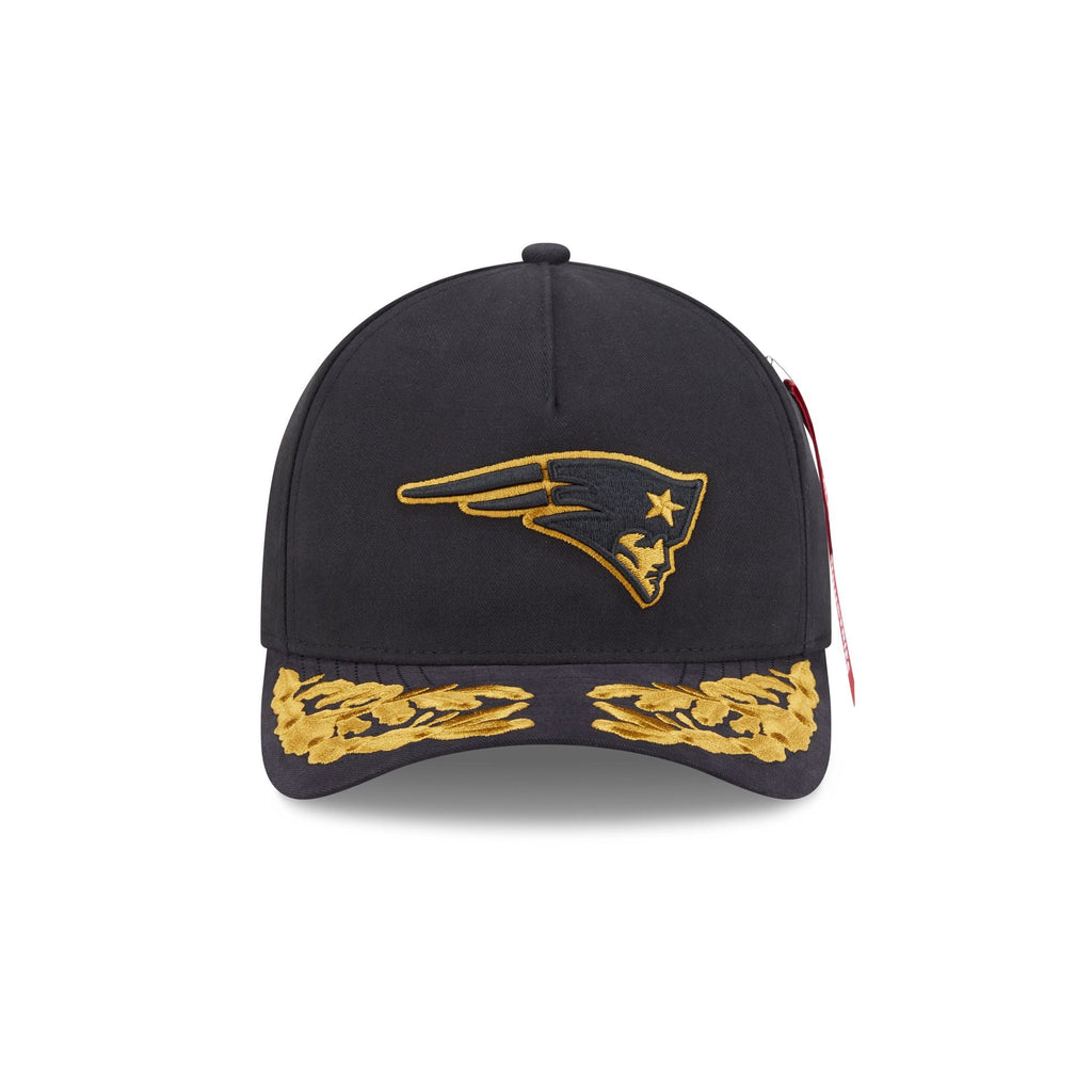 Alpha Industries x New England Patriots Black 9FORTY M-Crown A-Frame Snapback Hat