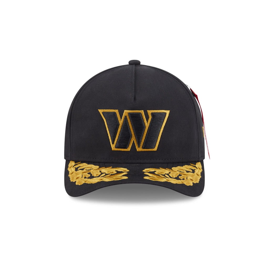 Alpha Industries x Washington Commanders Black 9FORTY M-Crown A-Frame Snapback Hat
