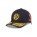 Alpha Industries x Pittsburgh Steelers Black 9FORTY M-Crown A-Frame Snapback Hat