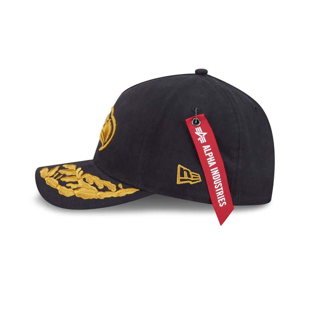 Alpha Industries x Seattle Seahawks Black 9FORTY M-Crown A-Frame Snapback Hat