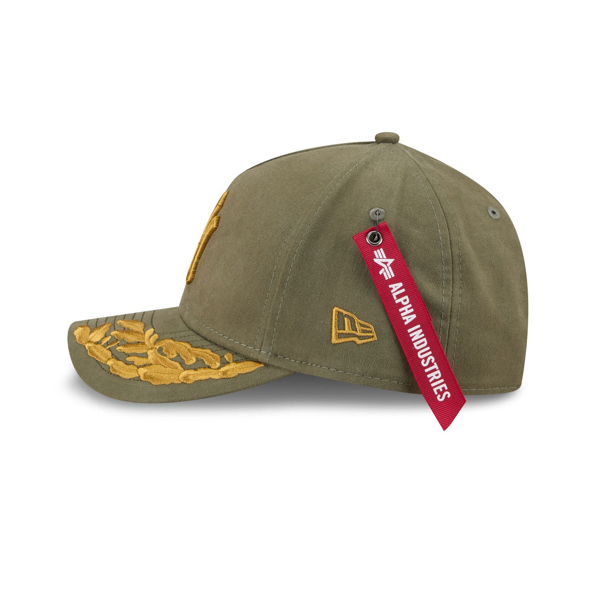 Alpha Industries x New York Yankees Olive Green 9FORTY M-Crown A-Frame Snapback Hat