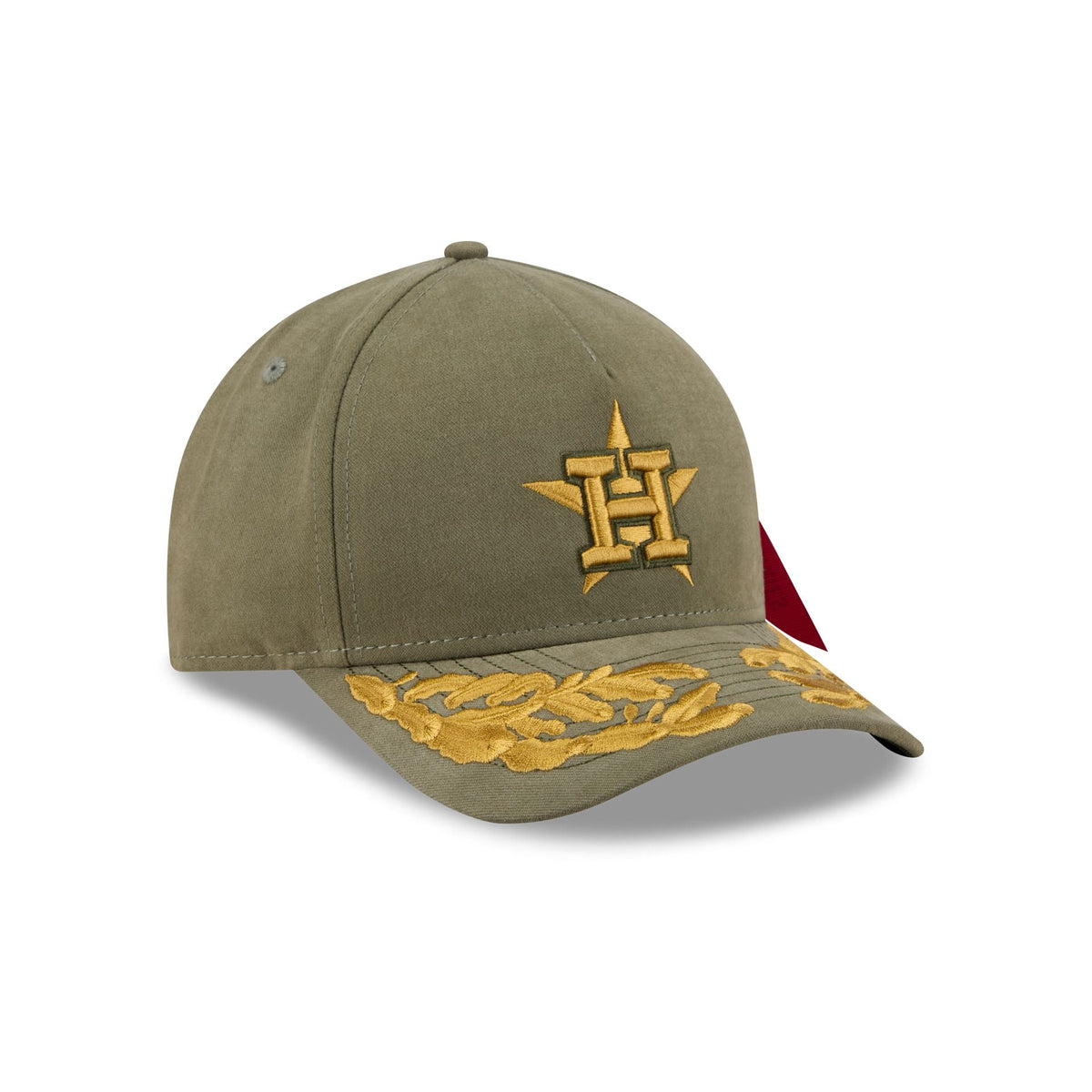 Alpha Industries x Houston Astros Olive Green 9FORTY M-Crown A-Frame Snapback Hat