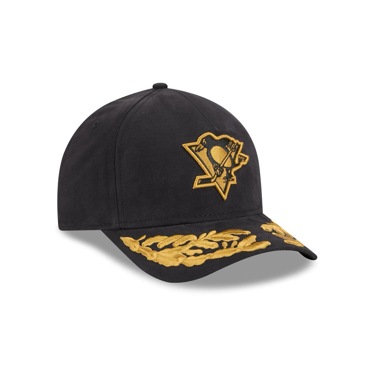 Alpha Industries x Pittsburgh Penguins Black 9FORTY M-Crown A-Frame Snapback Hat