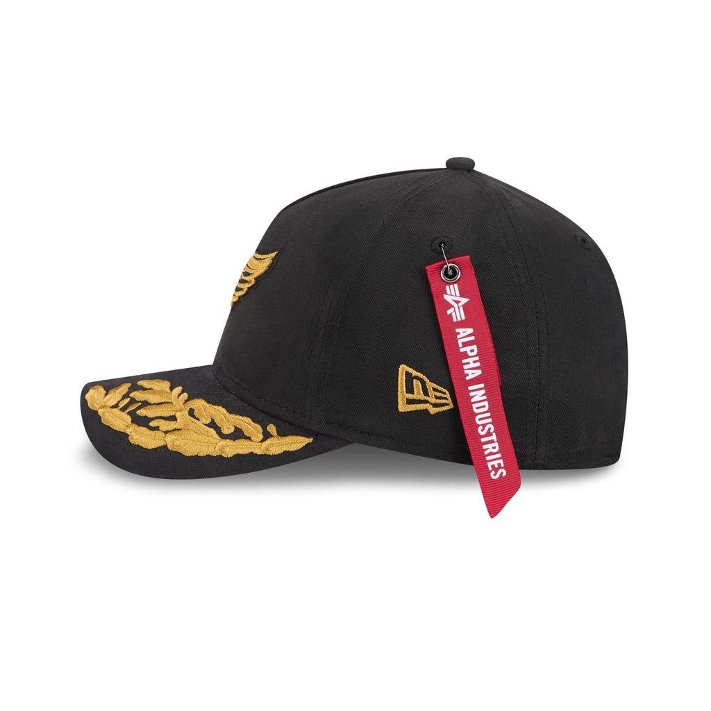 Alpha Industries x Detroit Red Wings Black 9FORTY M-Crown A-Frame Snapback Hat