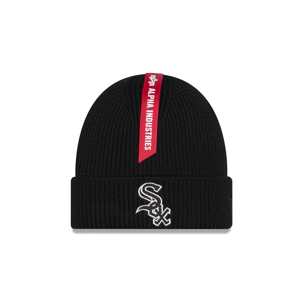 Alpha Industries x Chicago White Sox Black Cuff Knit Hat