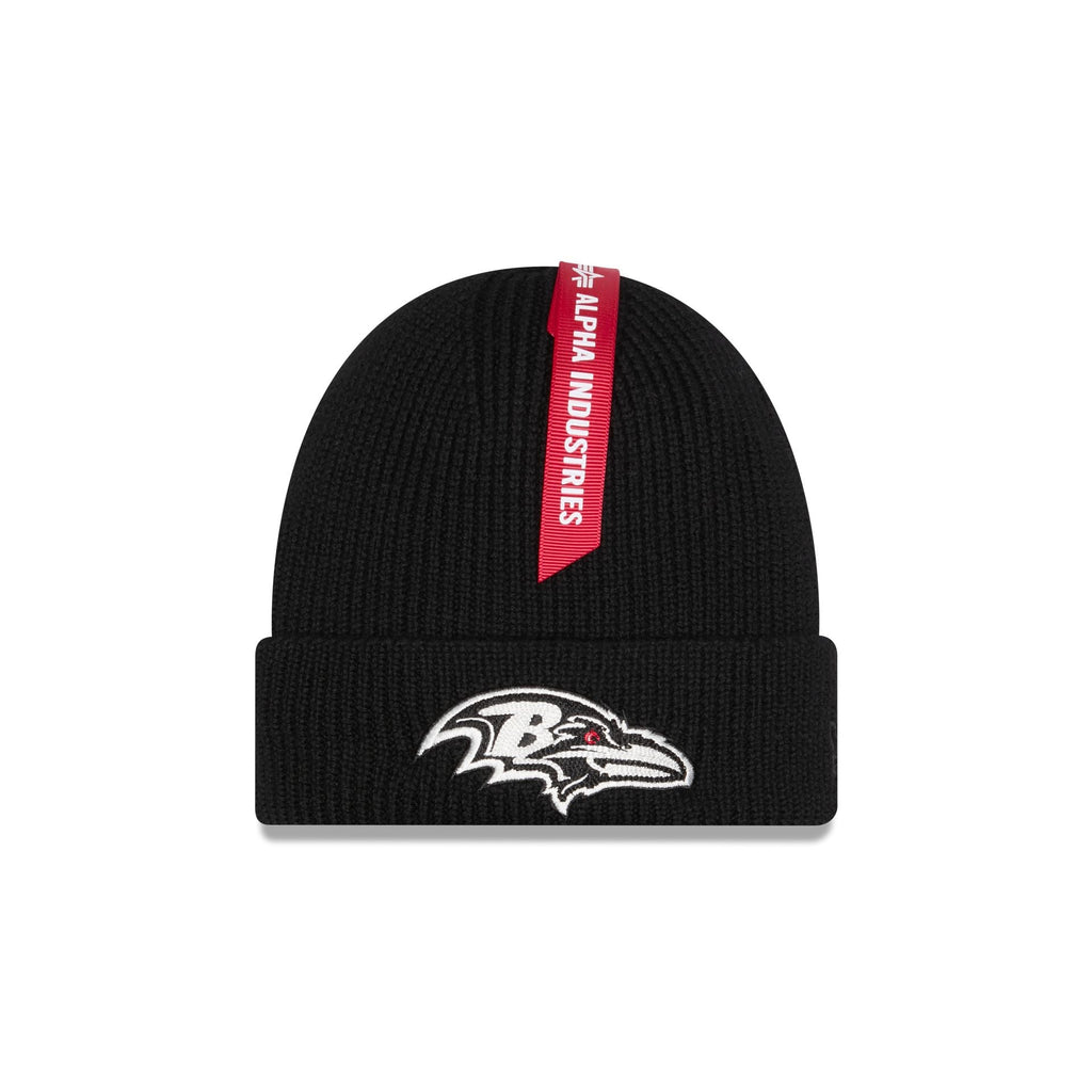 Alpha Industries x Baltimore Ravens Black Cuff Knit Hat