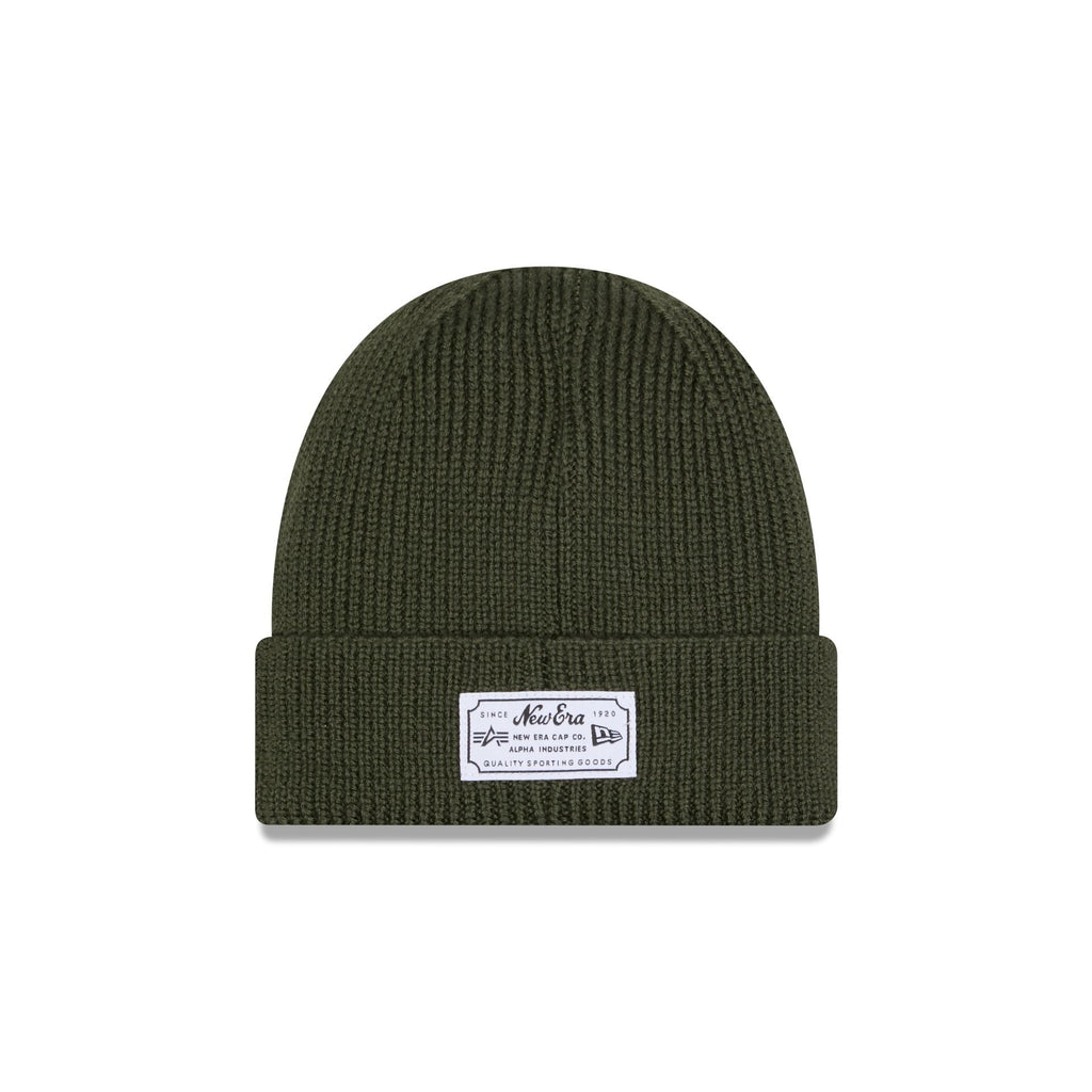 Alpha Industries x Dallas Cowboys Olive Green Cuff Knit Hat
