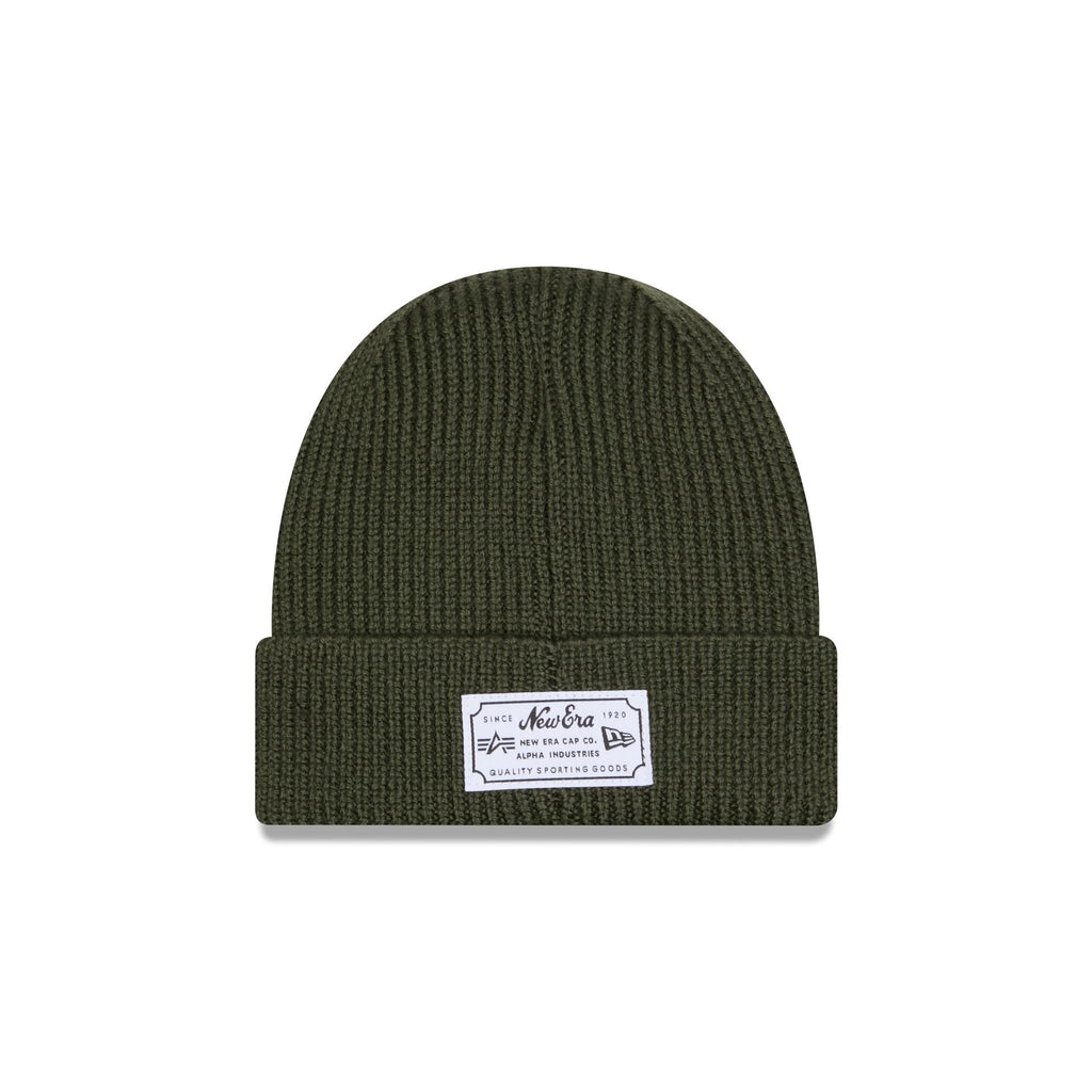 Alpha Industries x Las Vegas Raiders Olive Green Cuff Knit Hat