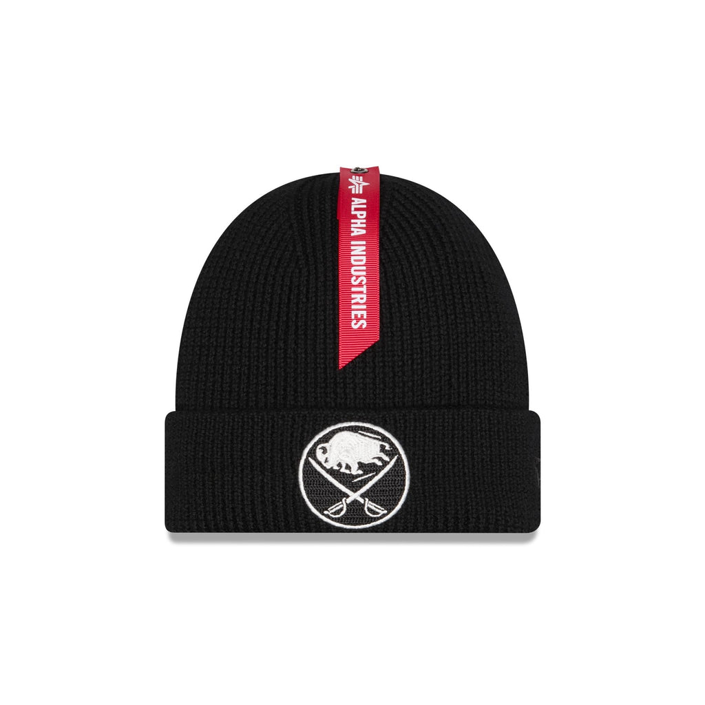 Alpha Industries x Buffalo Sabres Black Cuff Knit Hat