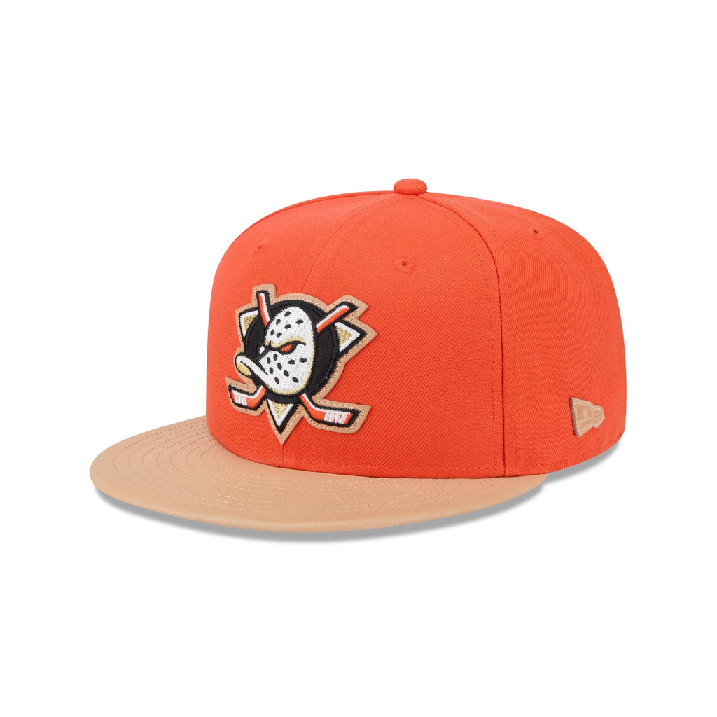 Anaheim Ducks Leather Visor 59FIFTY Fitted Hat