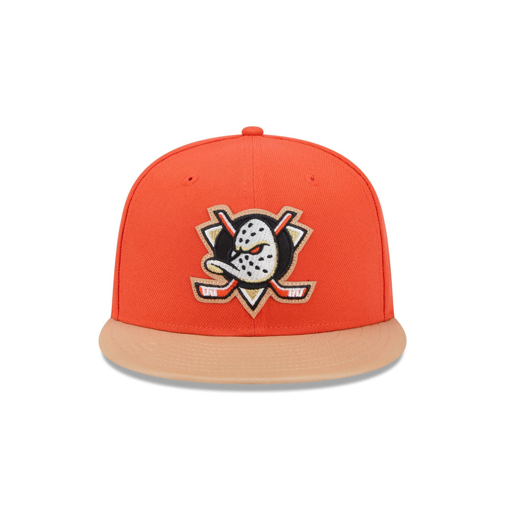 Anaheim Ducks Leather Visor 59FIFTY Fitted Hat