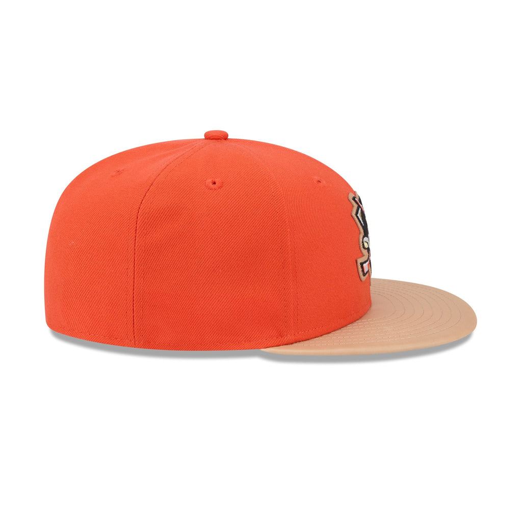 Anaheim Ducks Leather Visor 59FIFTY Fitted Hat