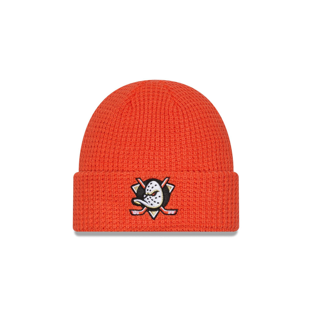 Anaheim Ducks Waffle Stitch Knit Beanie Hat