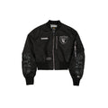 Alpha Industries x Las Vegas Raiders Black and Silver Women's Cropped L-2B Bomber Jacket