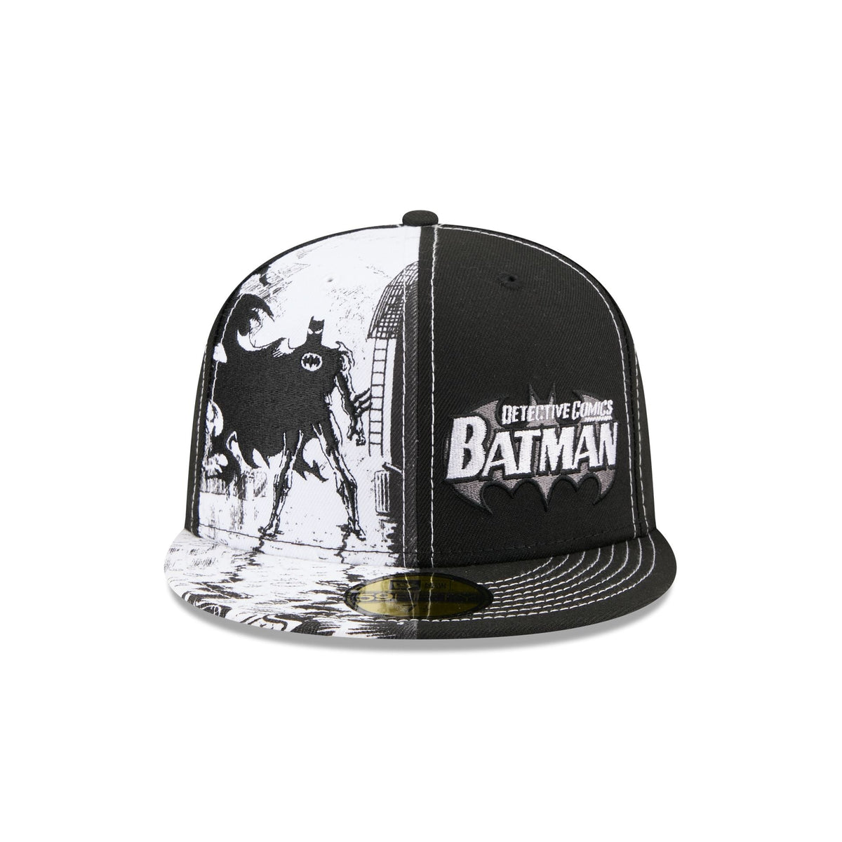 Batman Black and White Comic 59FIFTY Fitted Hat